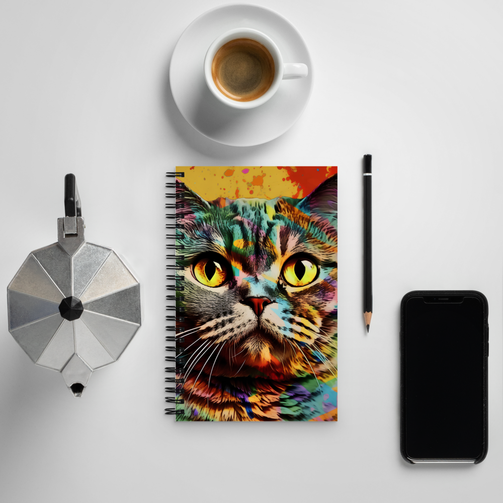 Colorful Cat Spiral notebook