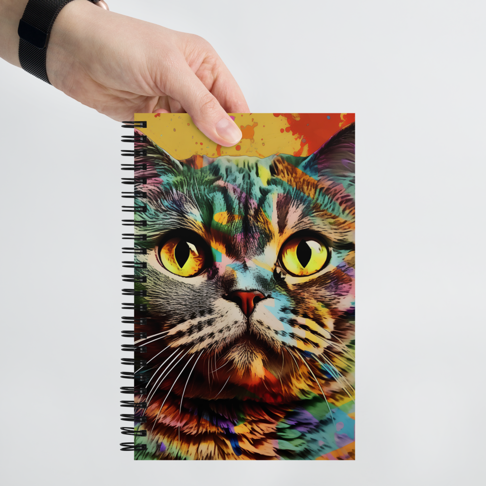 Colorful Cat Spiral notebook