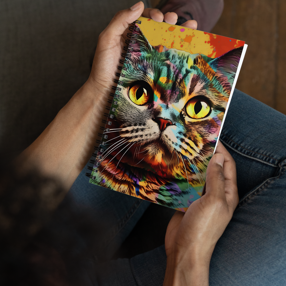 Colorful Cat Spiral notebook