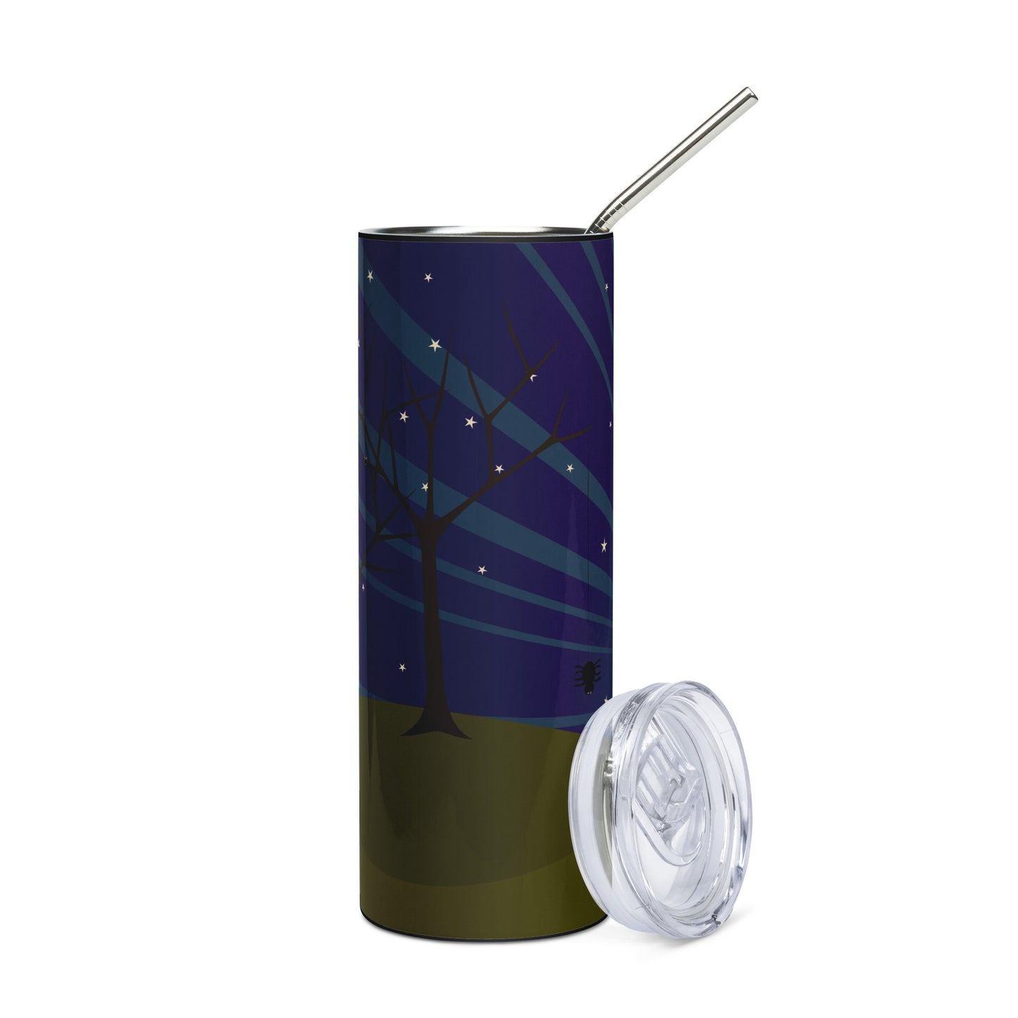 Cat and the Moon Stainless steel tumbler