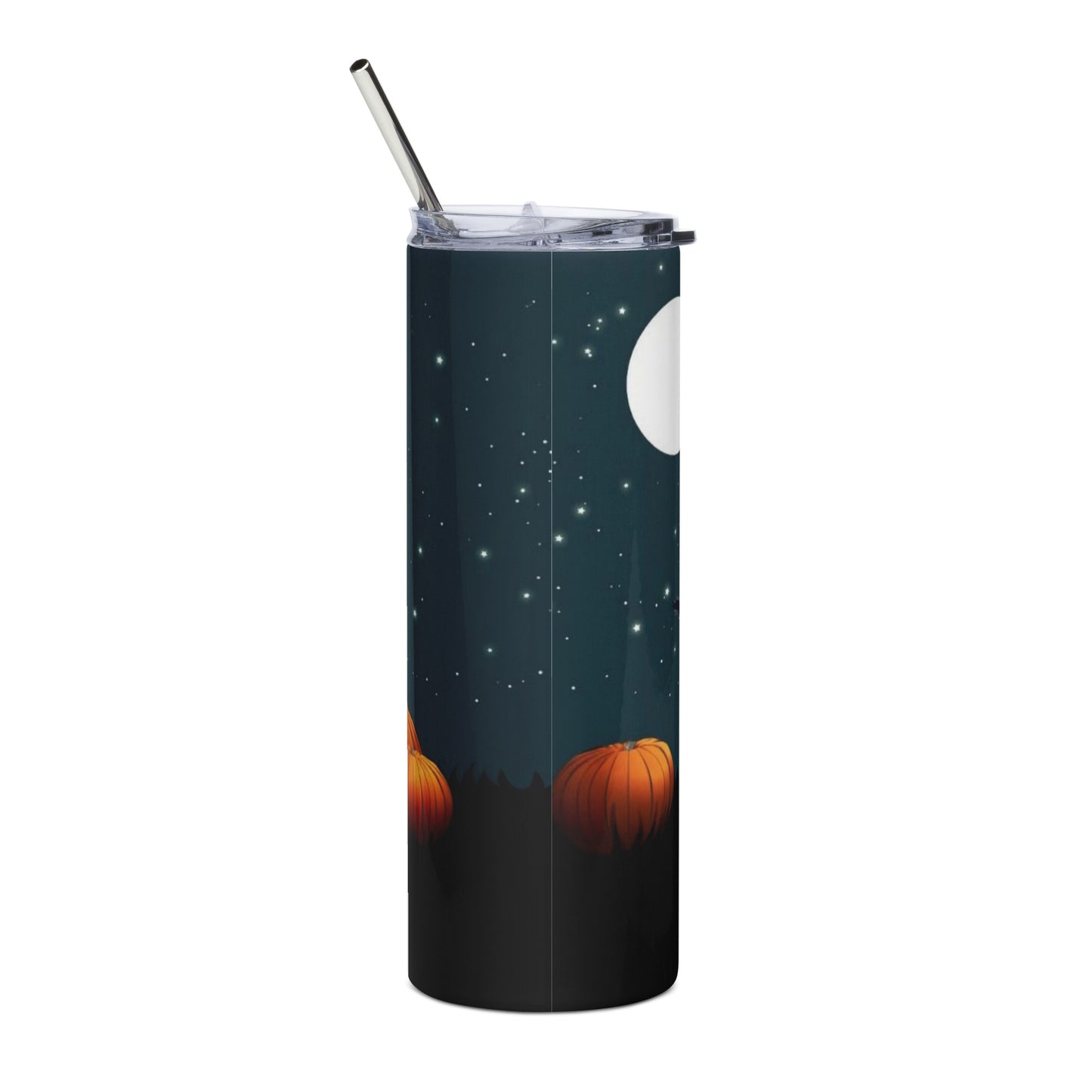 Pumpking Cat Stainless steel tumbler