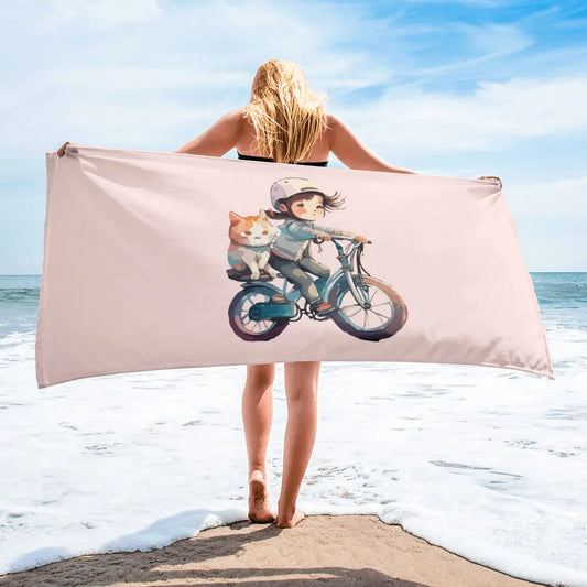 The Girl and her Cat Towel - 4Legz