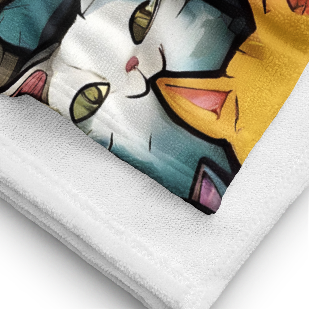 Colorful Cats Towel