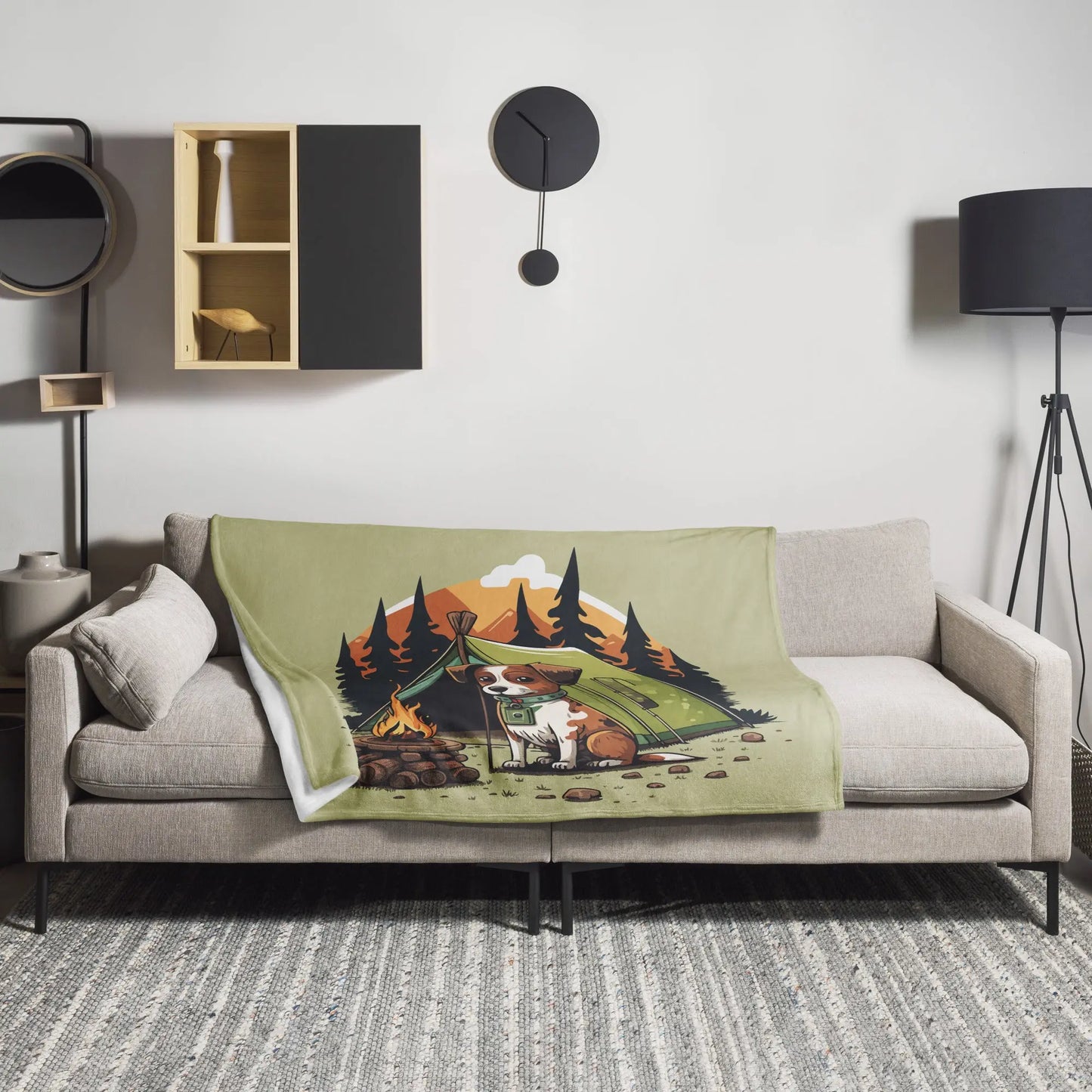 Camping Dog Throw Blanket for Cozy Outdoor Adventures - 4Legz