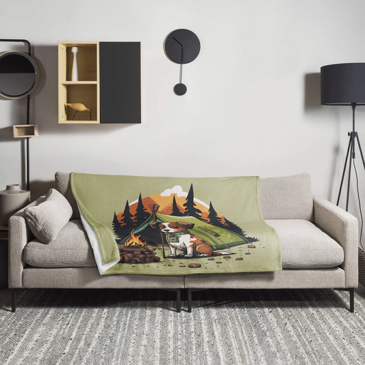 Camping Dog Throw Blanket for Cozy Outdoor Adventures - 4Legz