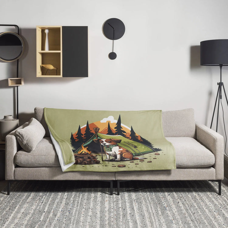 Camping Dog Throw Blanket for Cozy Outdoor Adventures - 4Legz