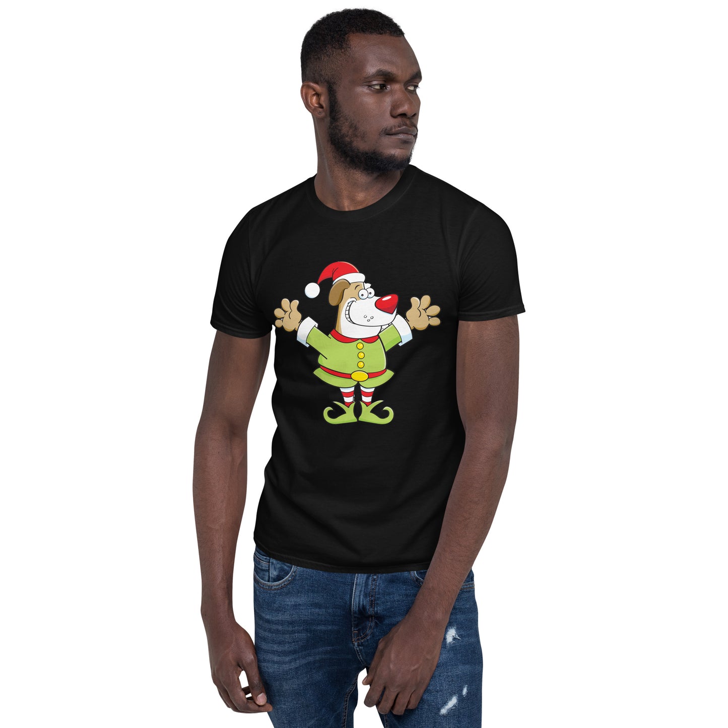 Santa Dog Short-Sleeve Unisex T-Shirt