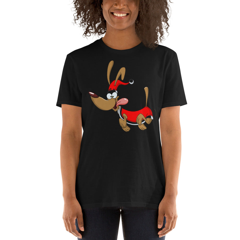 Santa Pup Short-Sleeve Unisex T-Shirt