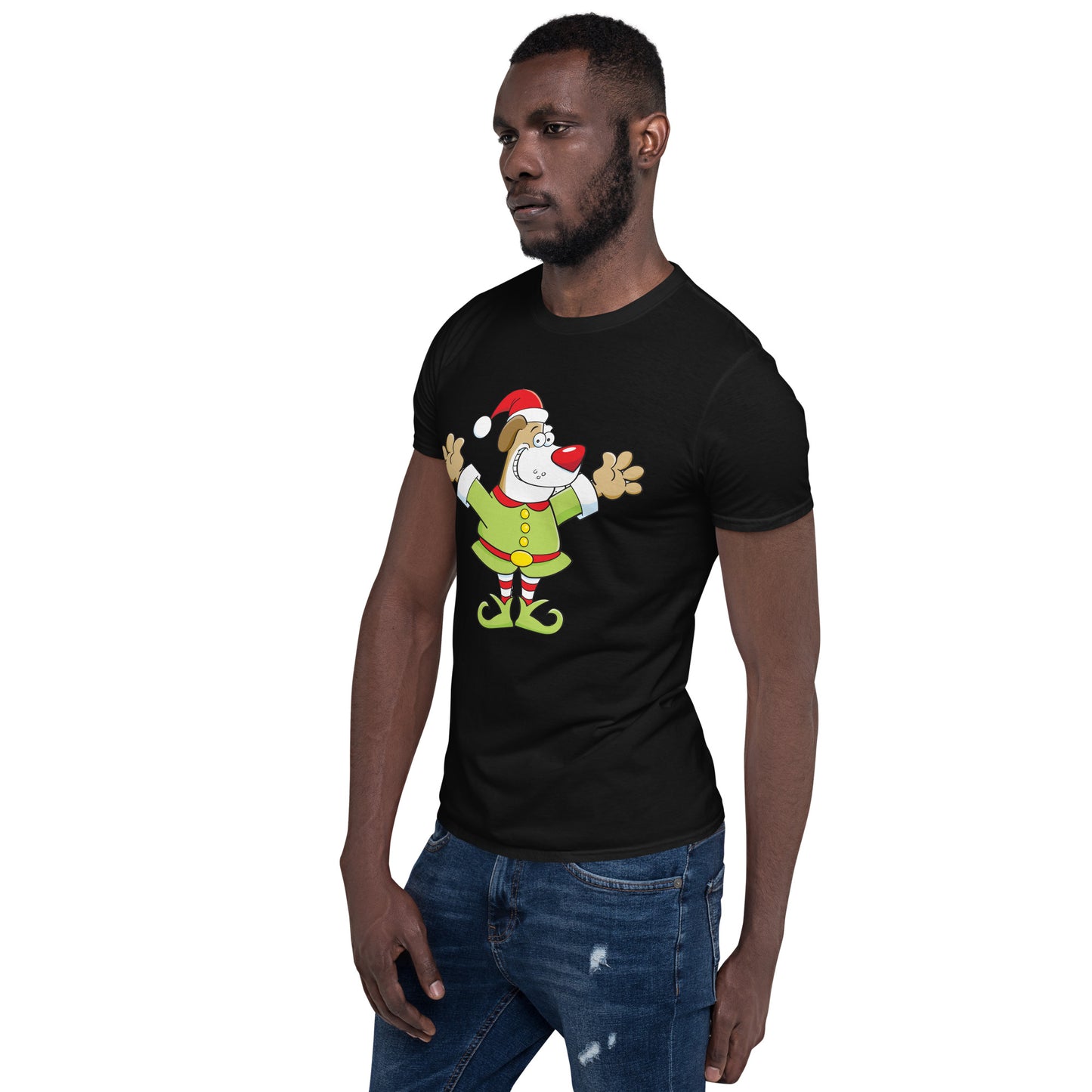 Santa Dog Short-Sleeve Unisex T-Shirt