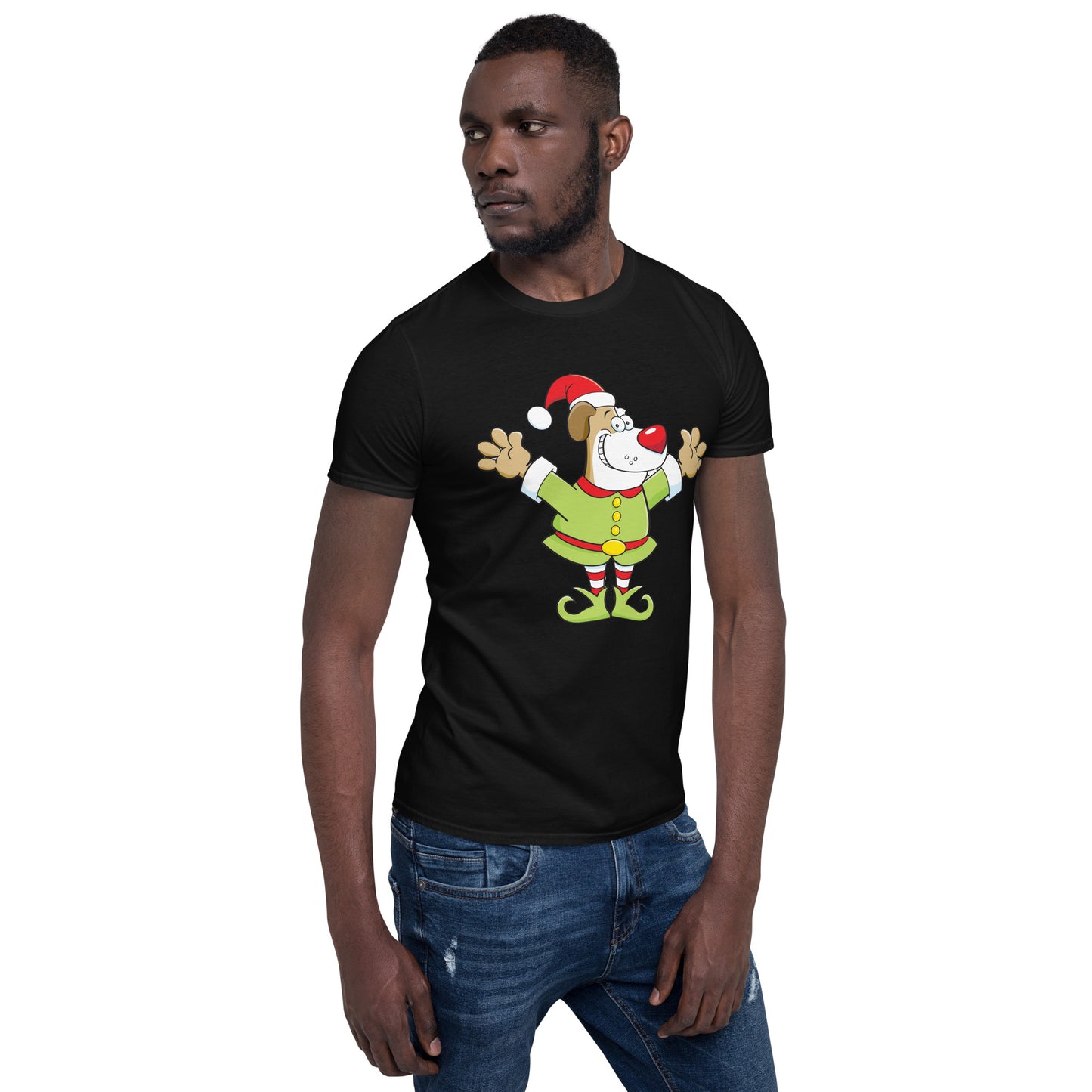 Santa Dog Short-Sleeve Unisex T-Shirt