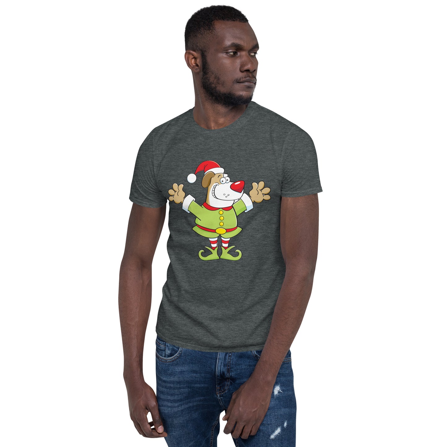 Santa Dog Short-Sleeve Unisex T-Shirt