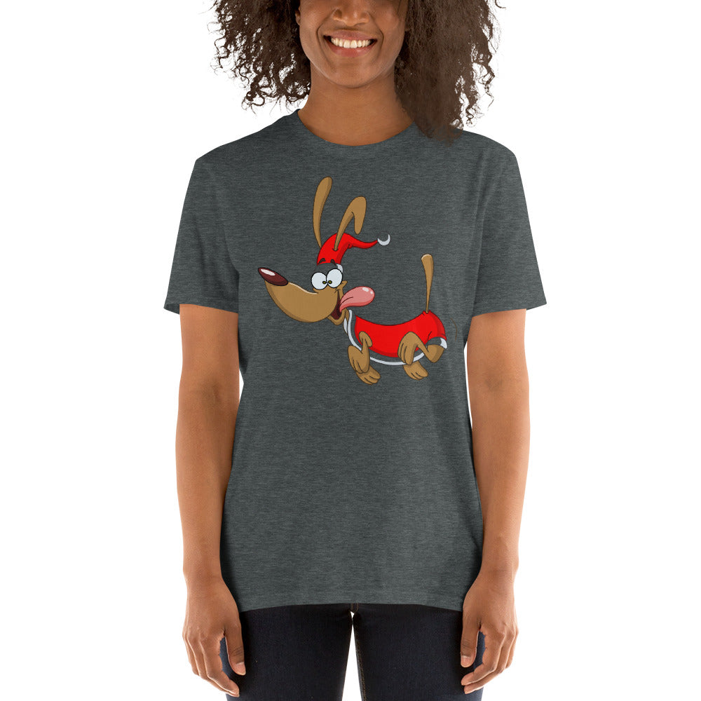 Santa Pup Short-Sleeve Unisex T-Shirt