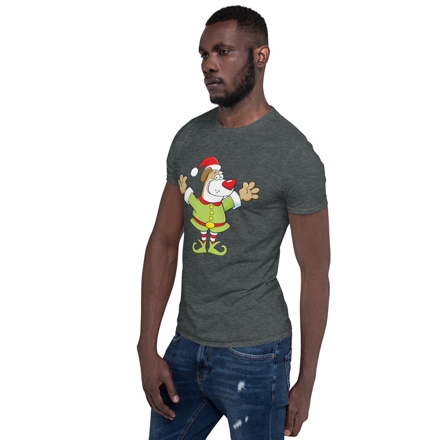 Santa Dog Short-Sleeve Unisex T-Shirt