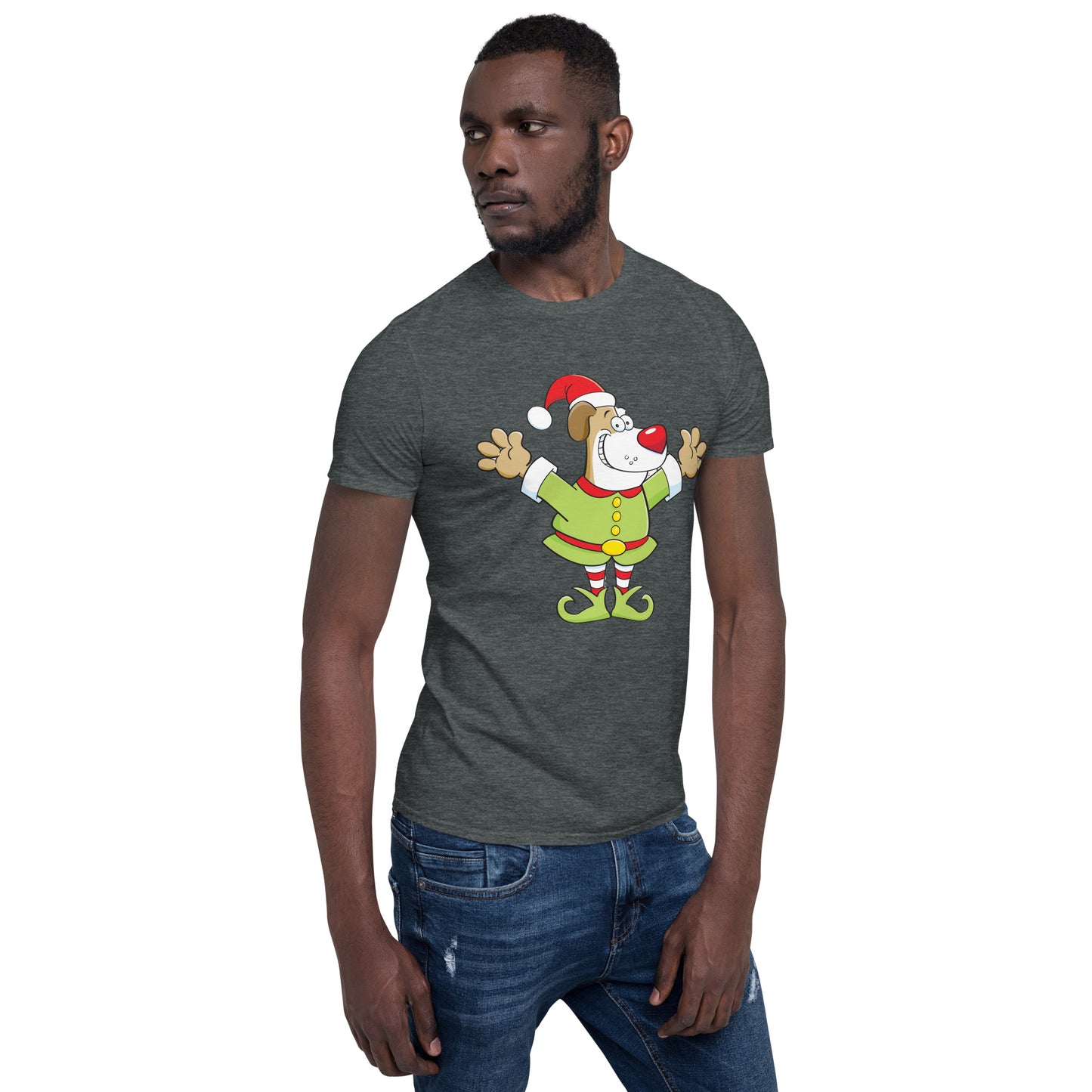 Santa Dog Short-Sleeve Unisex T-Shirt