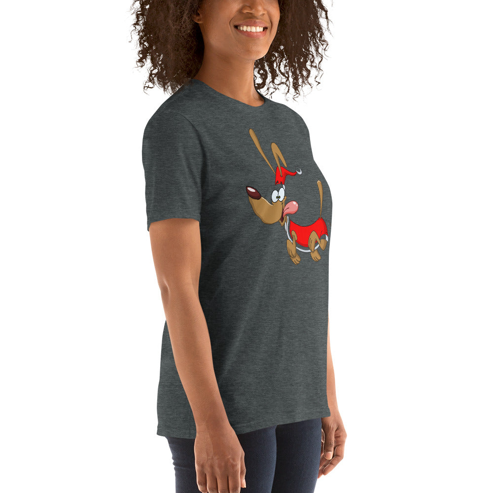 Santa Pup Short-Sleeve Unisex T-Shirt