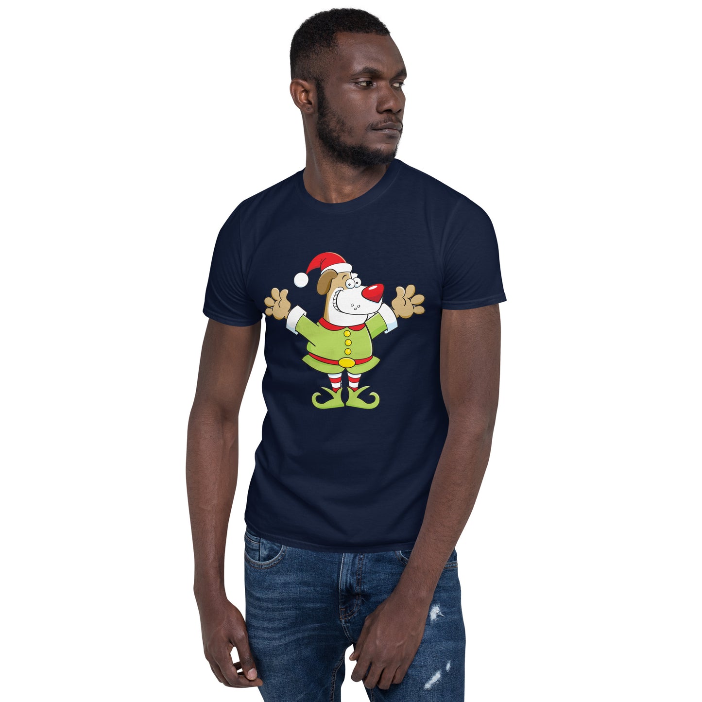 Santa Dog Short-Sleeve Unisex T-Shirt