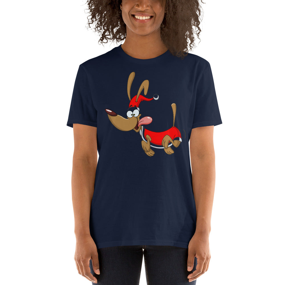 Santa Pup Short-Sleeve Unisex T-Shirt