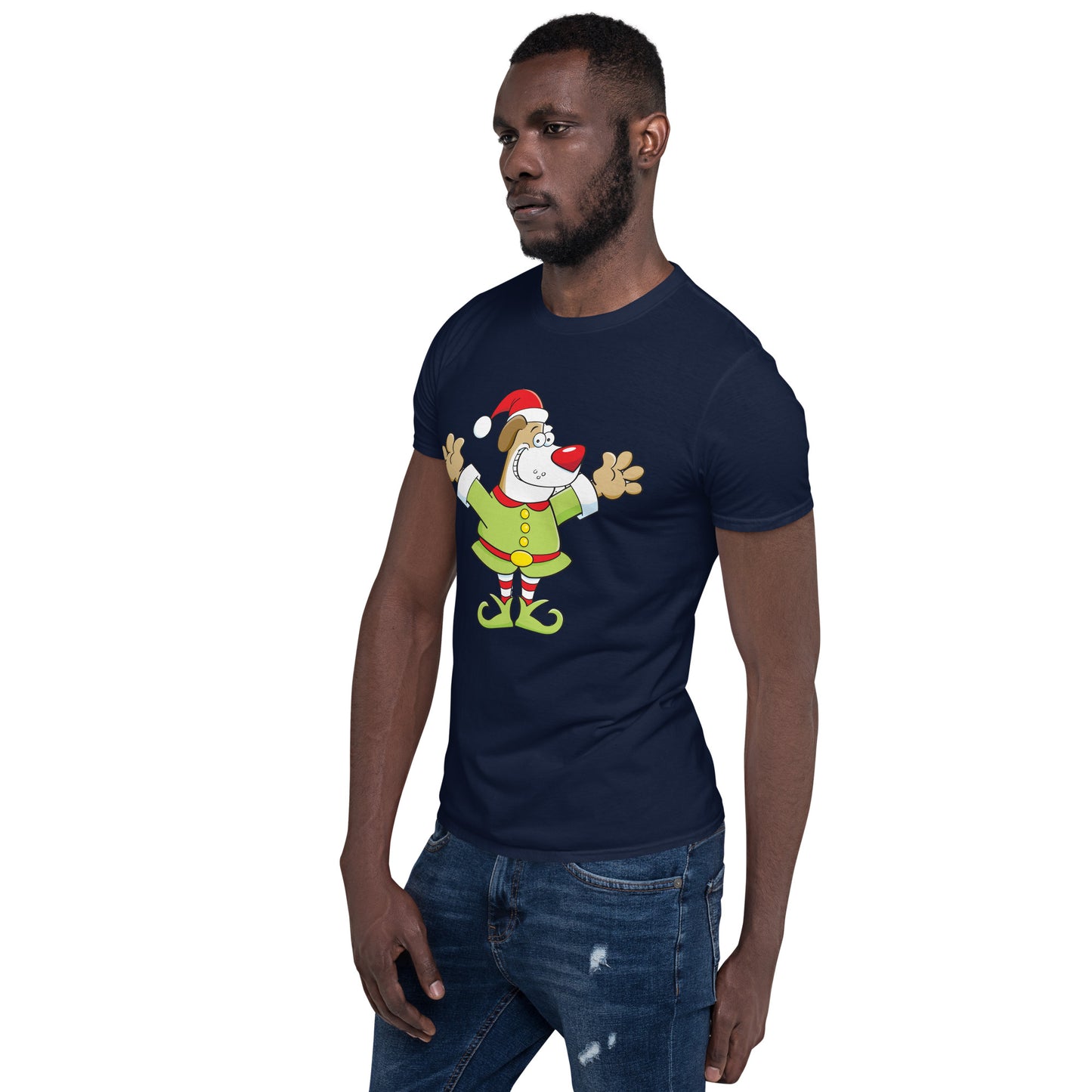Santa Dog Short-Sleeve Unisex T-Shirt