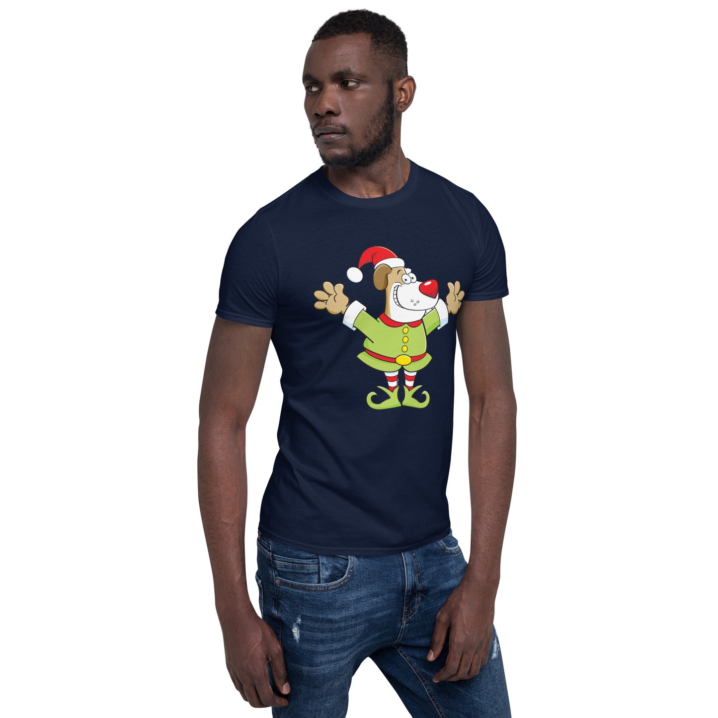 Santa Dog Short-Sleeve Unisex T-Shirt