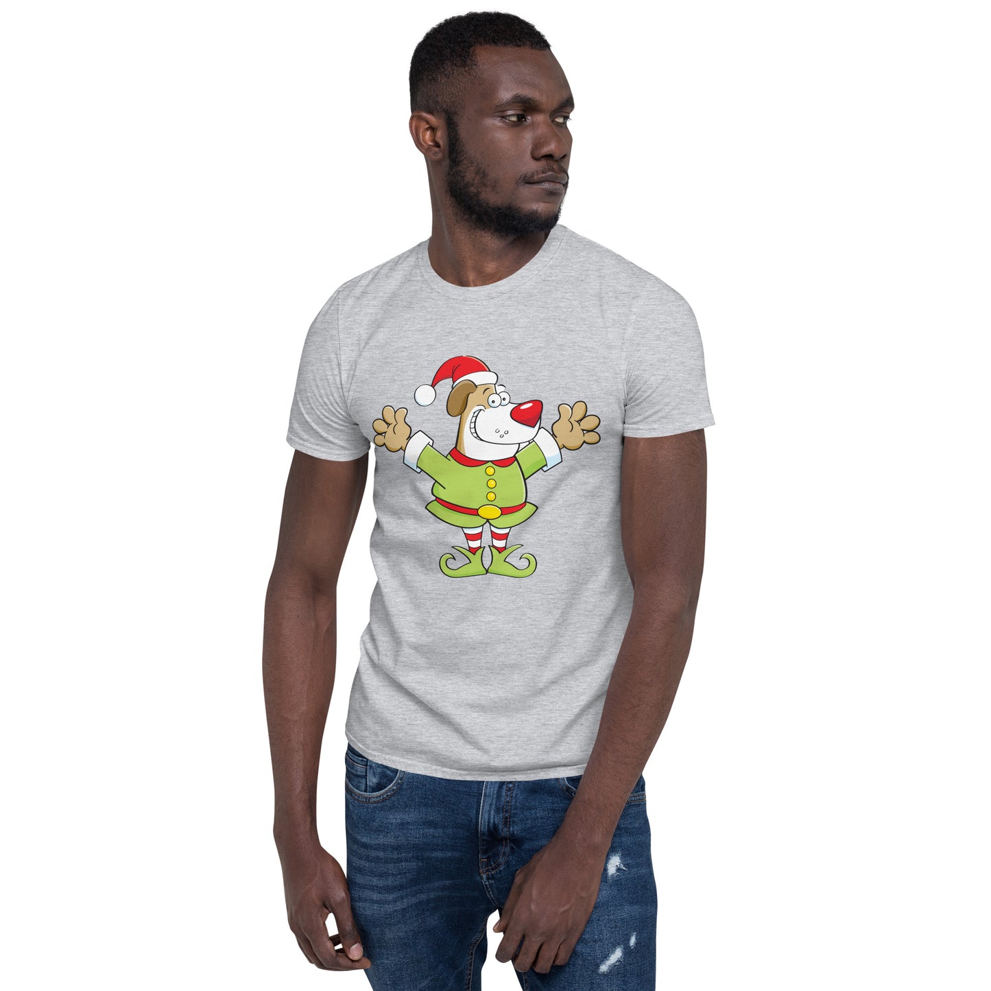 Santa Dog Short-Sleeve Unisex T-Shirt