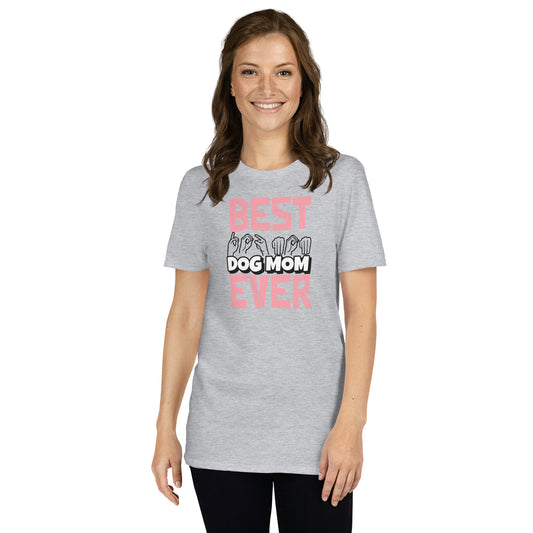 Best Dog Mom in ASL Short-Sleeve Unisex T-Shirt