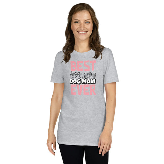 Best Dog Mom in ASL Short-Sleeve Unisex T-Shirt - 4Legz