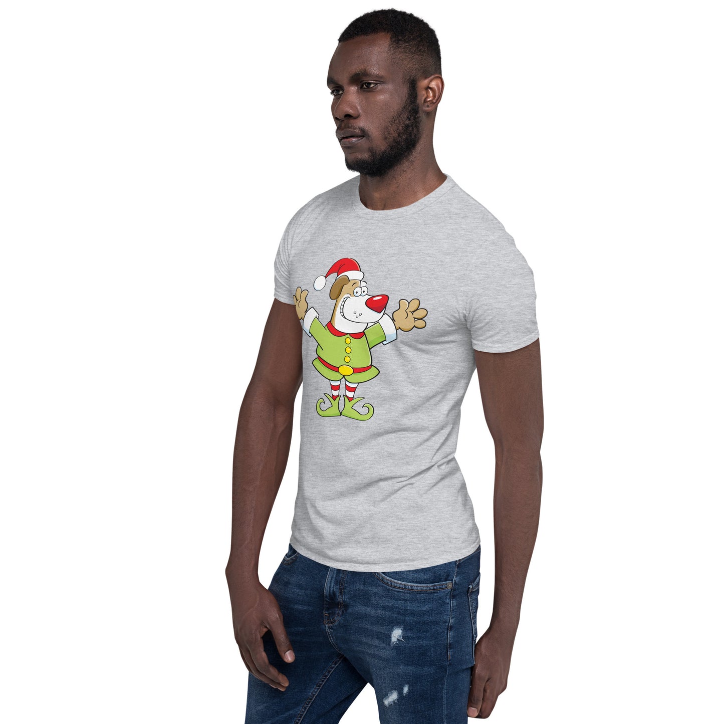 Santa Dog Short-Sleeve Unisex T-Shirt