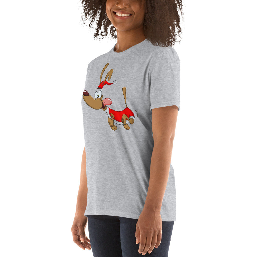 Santa Pup Short-Sleeve Unisex T-Shirt