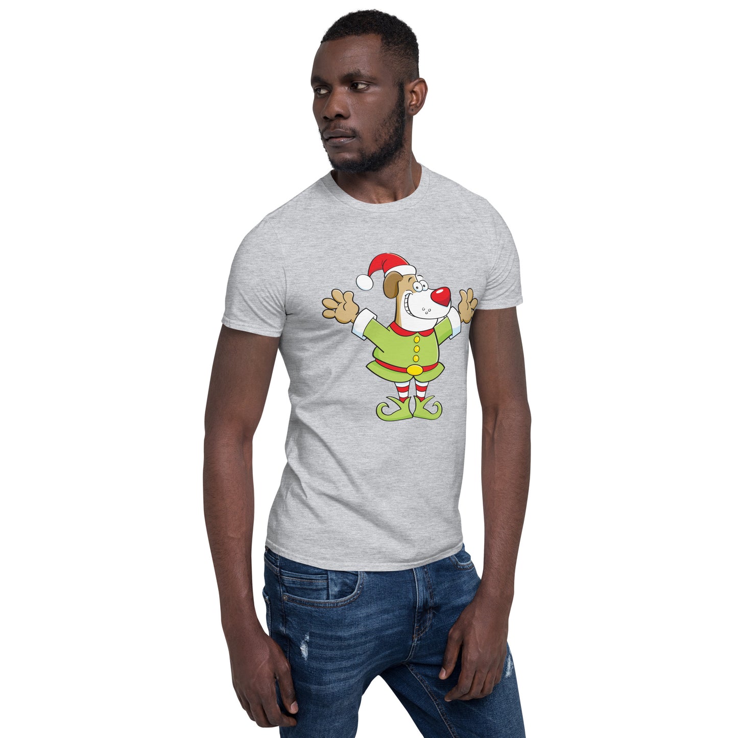Santa Dog Short-Sleeve Unisex T-Shirt