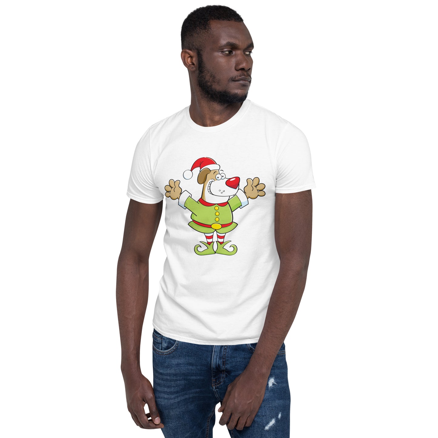 Santa Dog Short-Sleeve Unisex T-Shirt