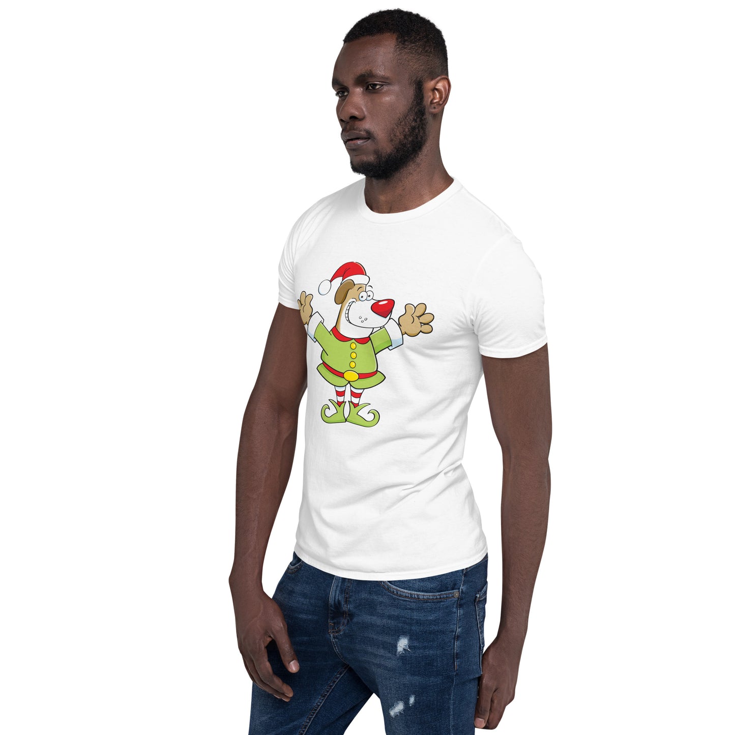 Santa Dog Short-Sleeve Unisex T-Shirt