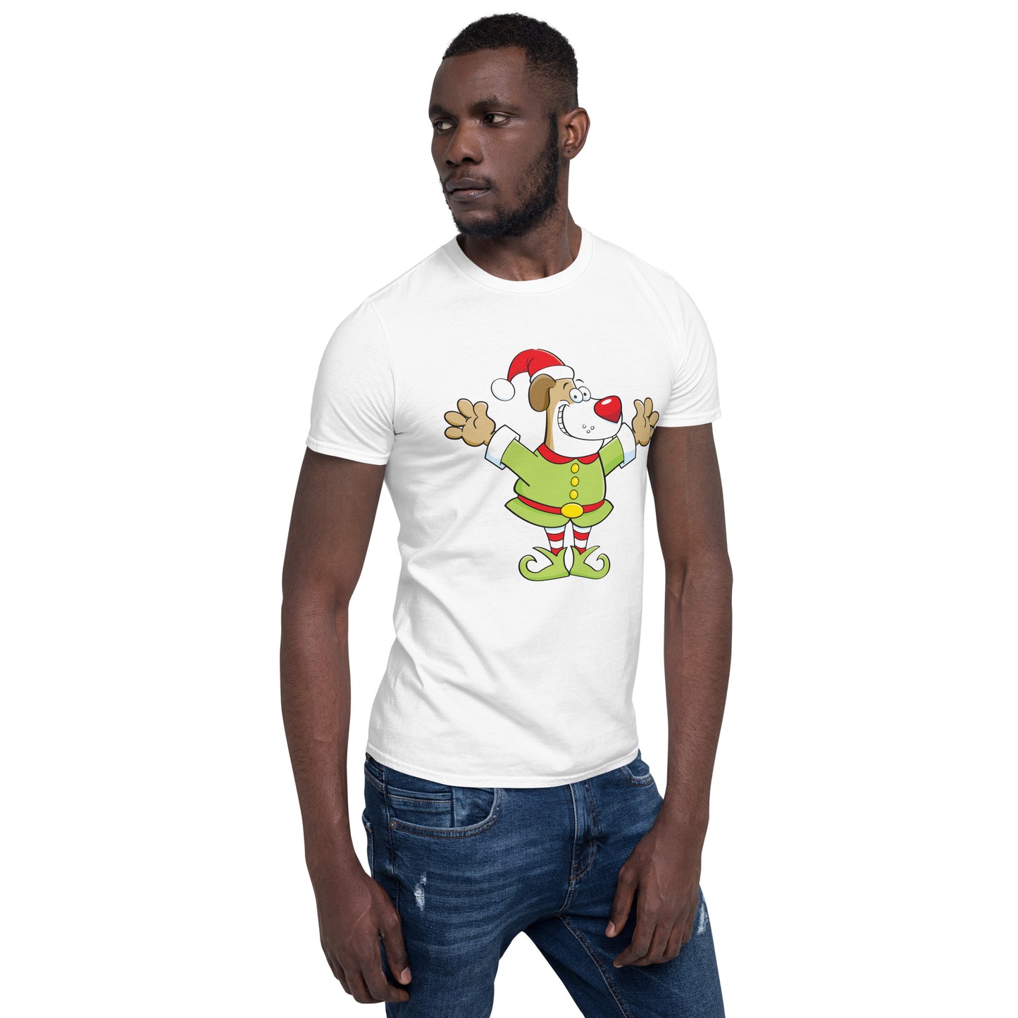Santa Dog Short-Sleeve Unisex T-Shirt
