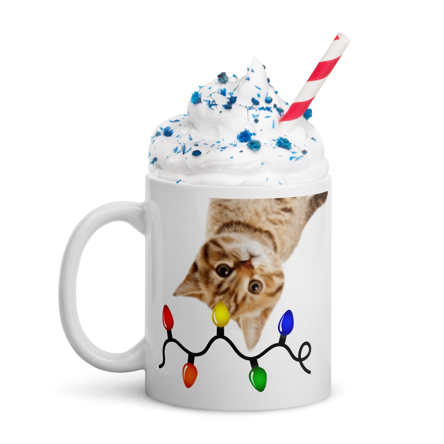 Christmas Kitty White glossy mug