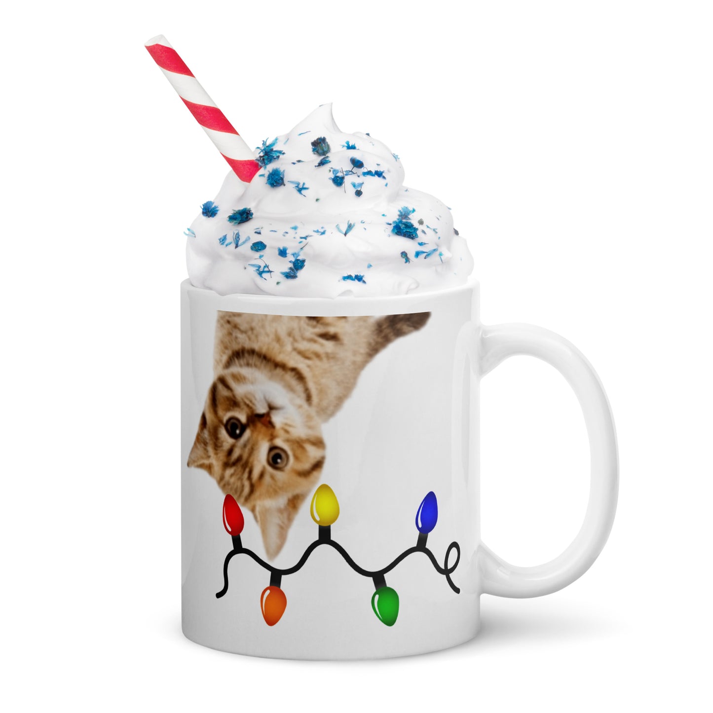 Christmas Kitty White glossy mug