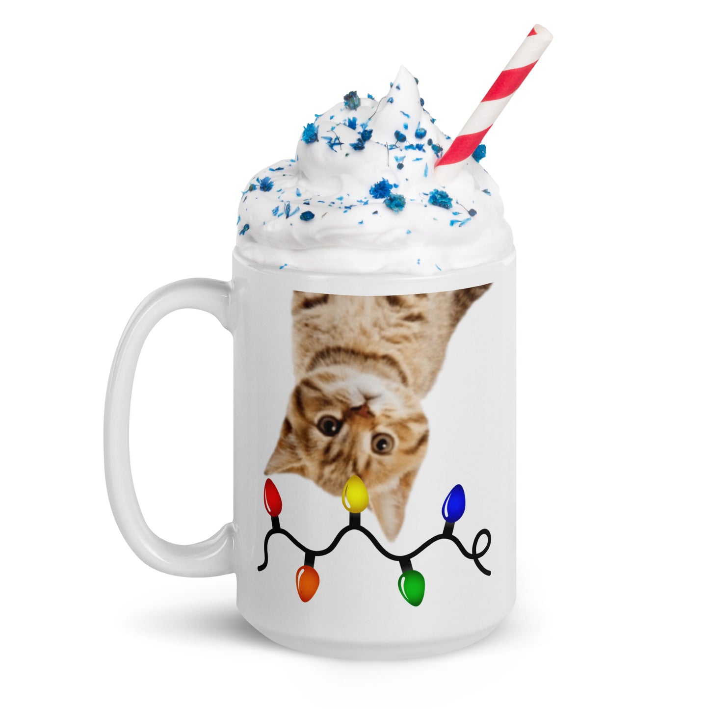 Christmas Kitty White glossy mug