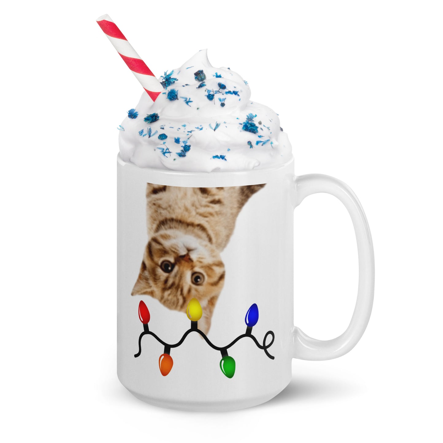 Christmas Kitty White glossy mug