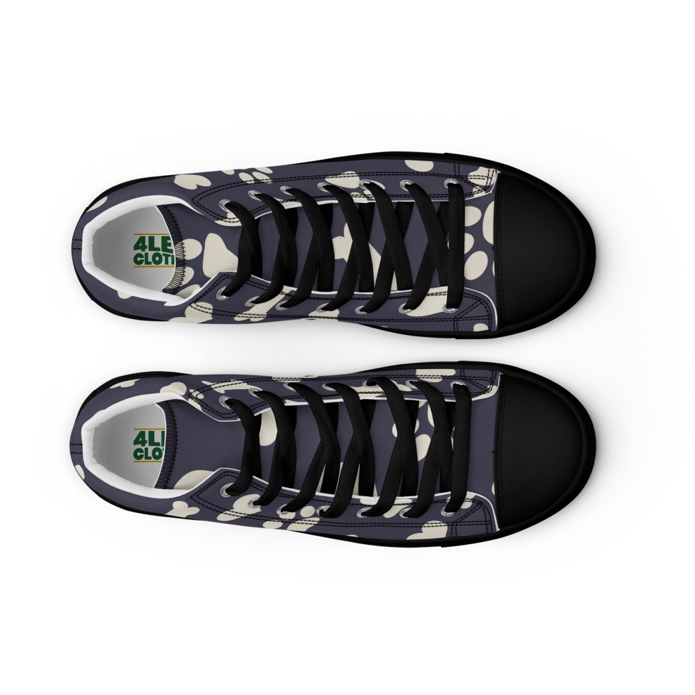 Bones and Paws Purple Women’s high top canvas shoes