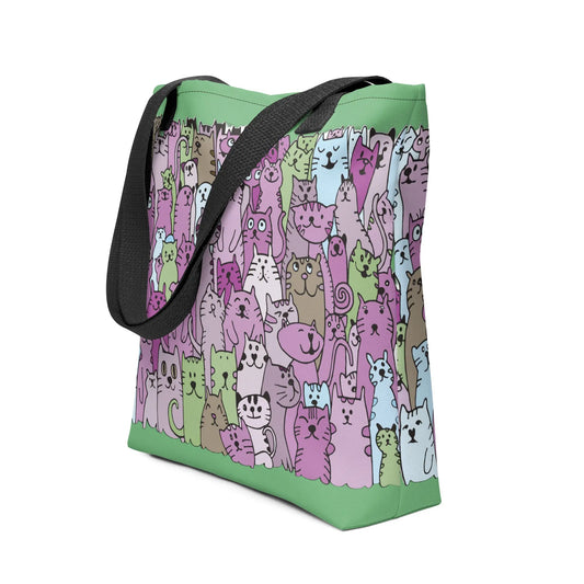 Cats All Over Tote Bag - Stylish and Functional Cats Tote Bag - 4Legz