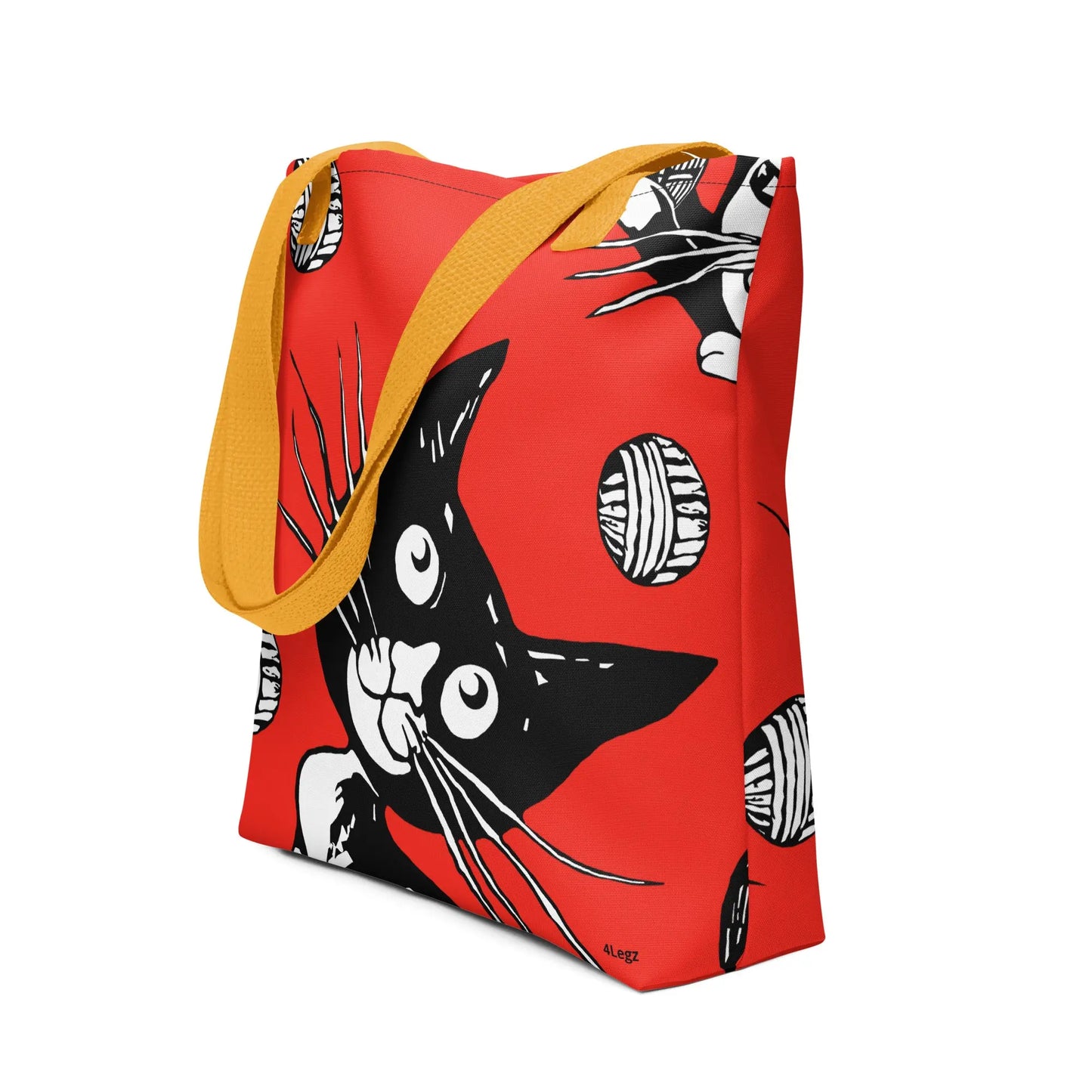 Black Cat Red Tote bag - 4Legz