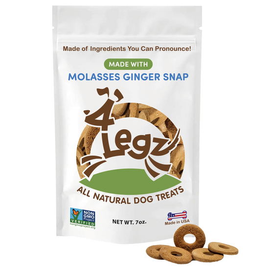 Molasses Ginger Snap Dog Treats for Happy, Healthy Pets - 4Legz