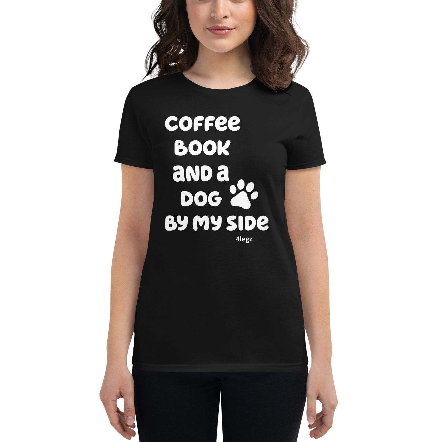 Coffee Book Dog Women's short sleeve t-shirt