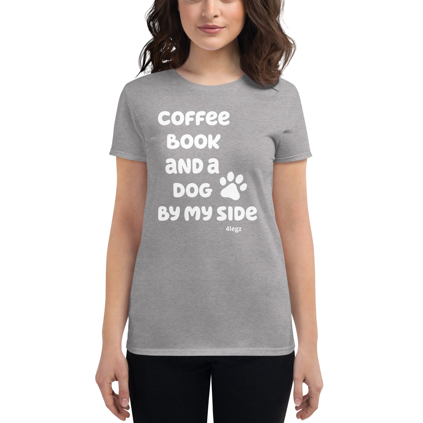 Coffee Book Dog Women's short sleeve t-shirt