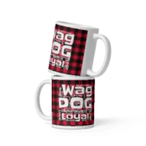 Plaids Dog Words White glossy mug - 4Legz