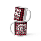 Plaids Dog Words White glossy mug - 4Legz