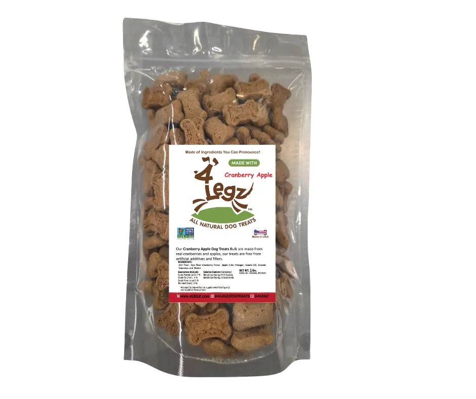 Cranberry Apple Dog Treats Bulk for Healthy and Happy Pets 4legz