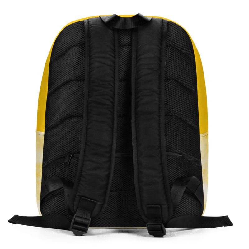 Black Cat with Yellow Background Minimalist Backpack