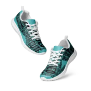 Dog Words Teal Athletic Shoes for Women - Stylish and Comfy Workout Footwear - 4Legz
