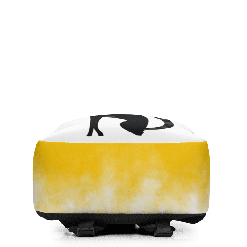 Black Cat with Yellow Background Minimalist Backpack