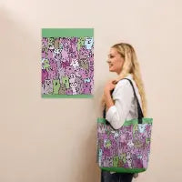 Cats All Over Tote Bag - Stylish and Functional Cats Tote Bag - 4Legz