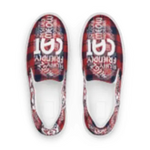 Cat Play on Words Red and Blue Women’s slip-on canvas shoes - 4Legz